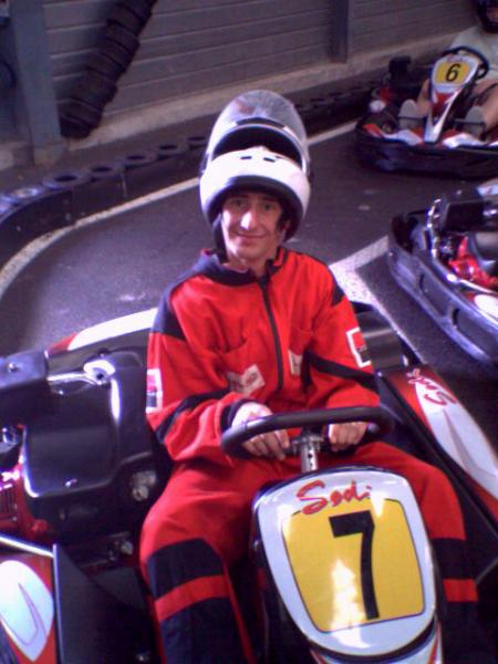 moi sur le kart vainqueur